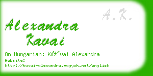 alexandra kavai business card